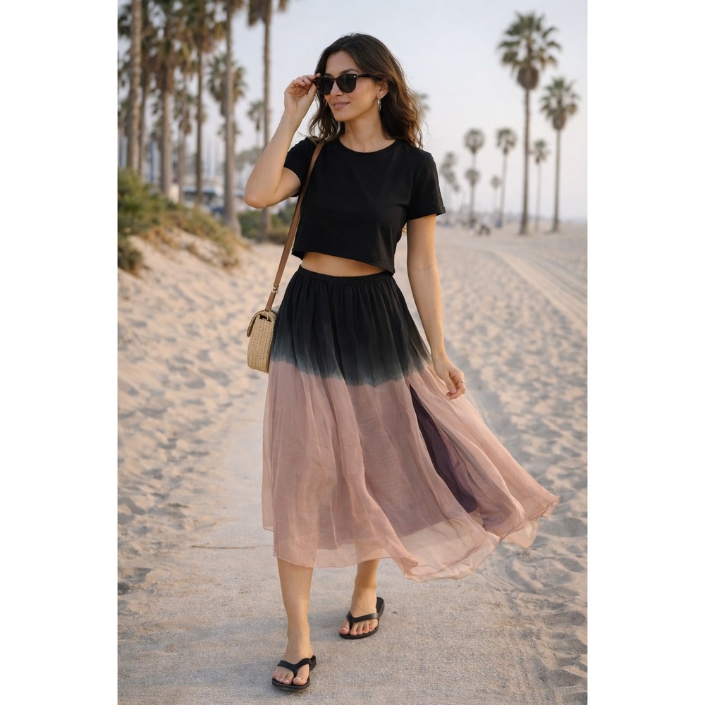 Stella‎ & Jamie Dip-Dye Midi Skirt – Size M